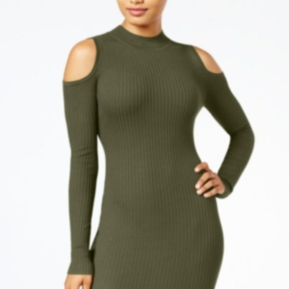 Planet Gold Juniors' Cold-Shoulder Sheath Dress - Picture 1 of 4